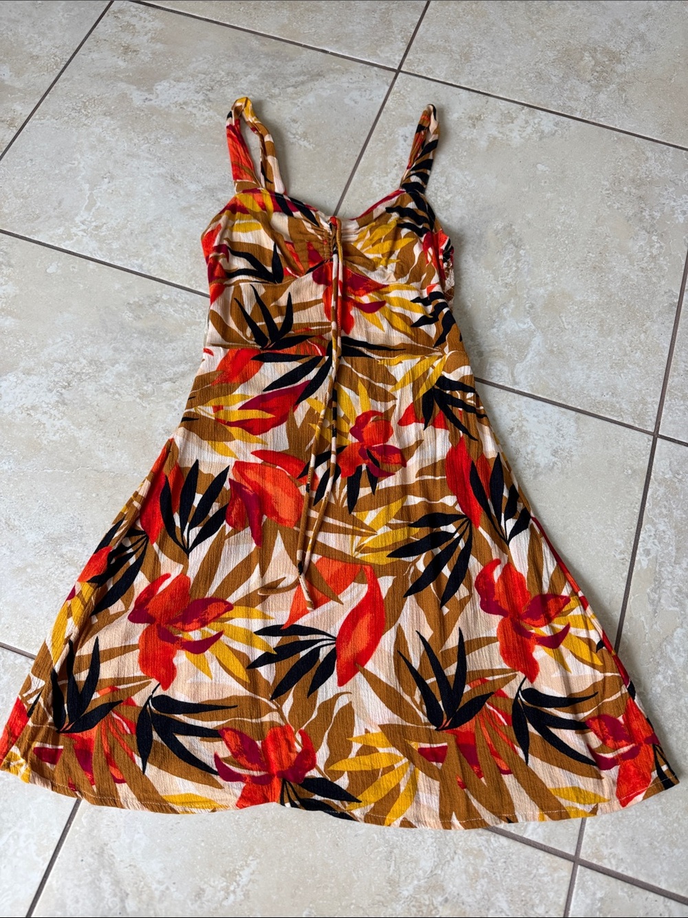Billabong sweet sands tropical Floral Mini Dress